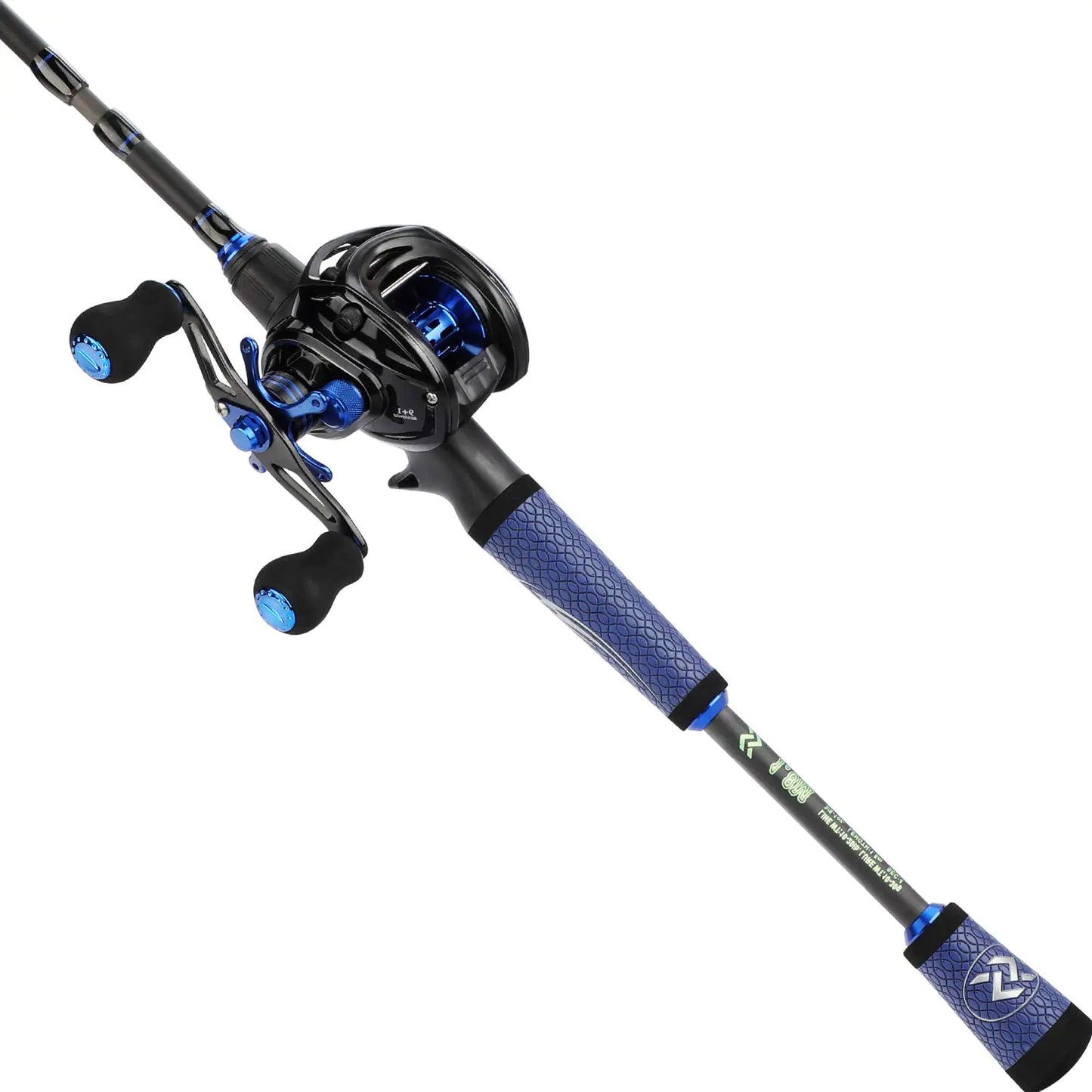 Sougayilang Fishing Reel Rod Combos Fishing Poles with Baitcasting Reel for Travel Freshwater-2.1M/6.9FT with Left Handed Fishing Reel